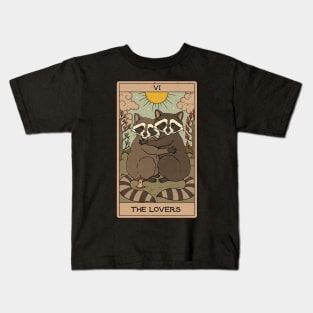 The Lovers - Raccoons Tarot Kids T-Shirt